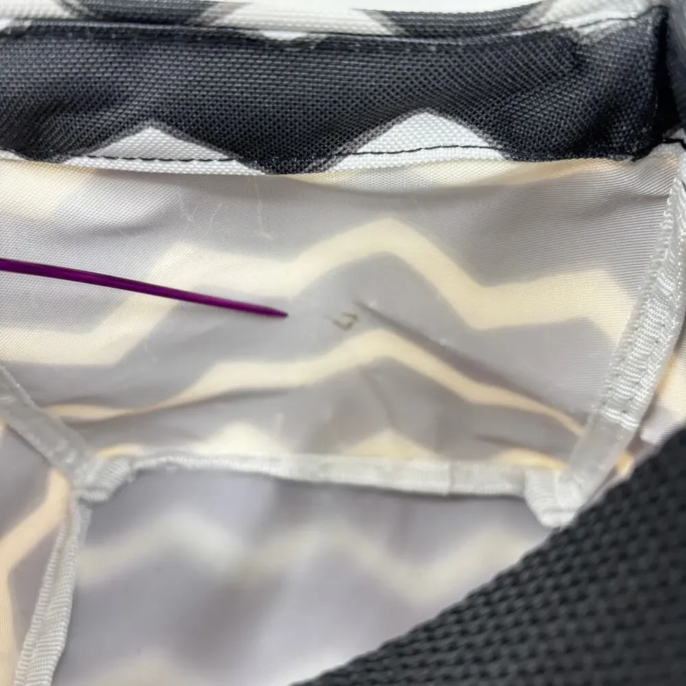 Thirty-One Littles Carry All‎ Caddy Black White Chevron 6 Inch Storage Bin